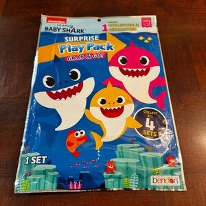 Pinkfong Baby Shark Play Pack Grab & Go Stickers Velvet Poster Coloring Book